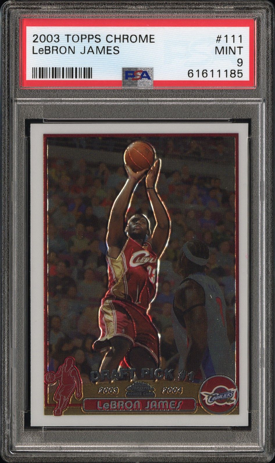 2003 Topps Chrome Lebron James PSA 9