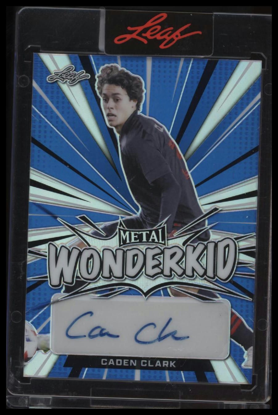 2022 Leaf Metal Caden Clark Wonderkid Autographs Prismatic Blue #/25