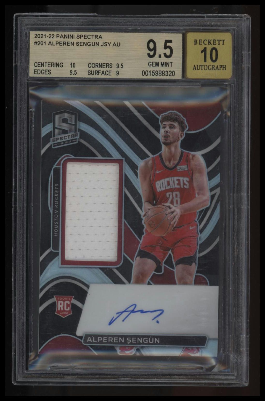 2021-22 Panini Spectra Alperen Sengun JSY AU BGS 9.5