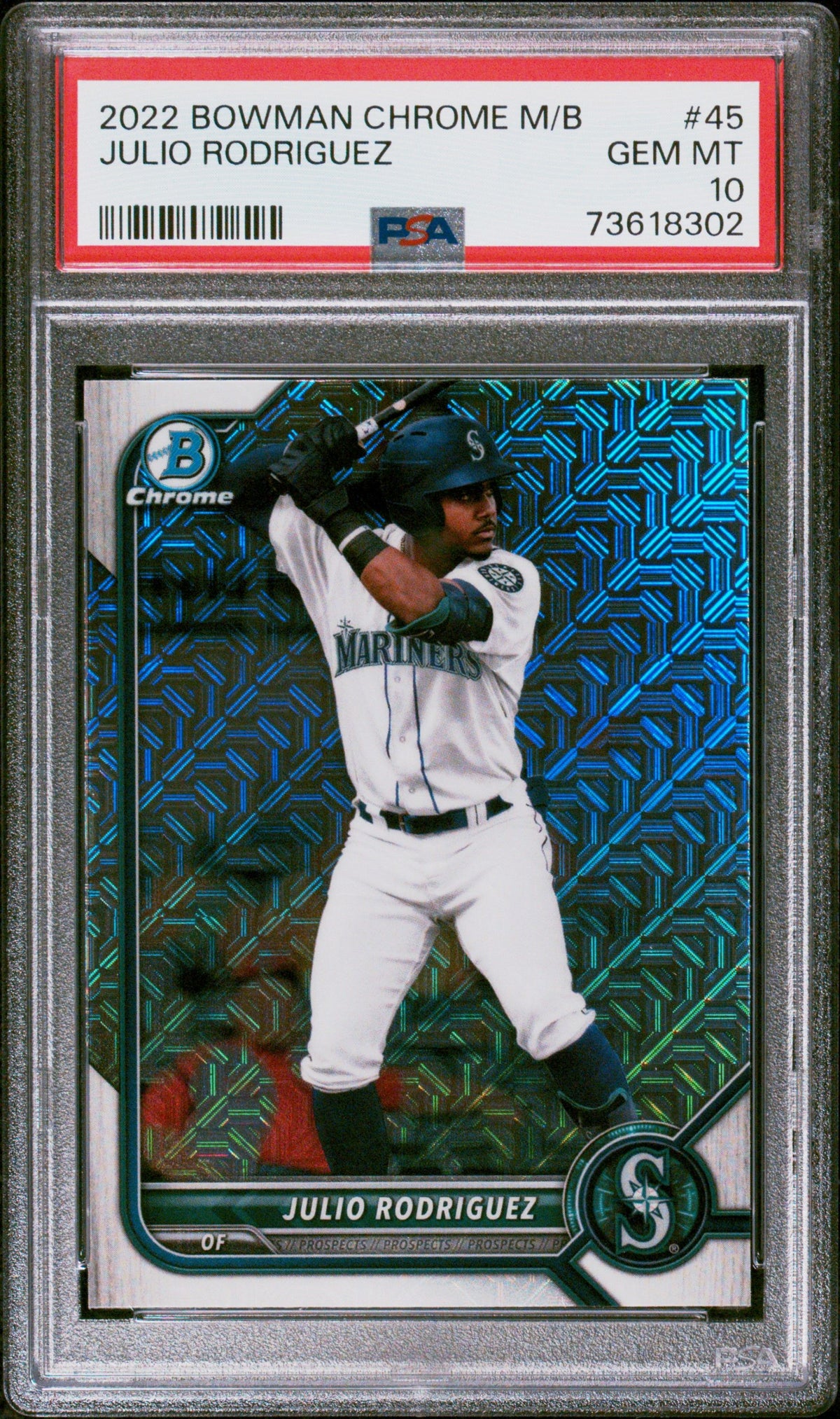 2022 Bowman Mega Box Chrome Julio Rodriguez Chrome PSA 10