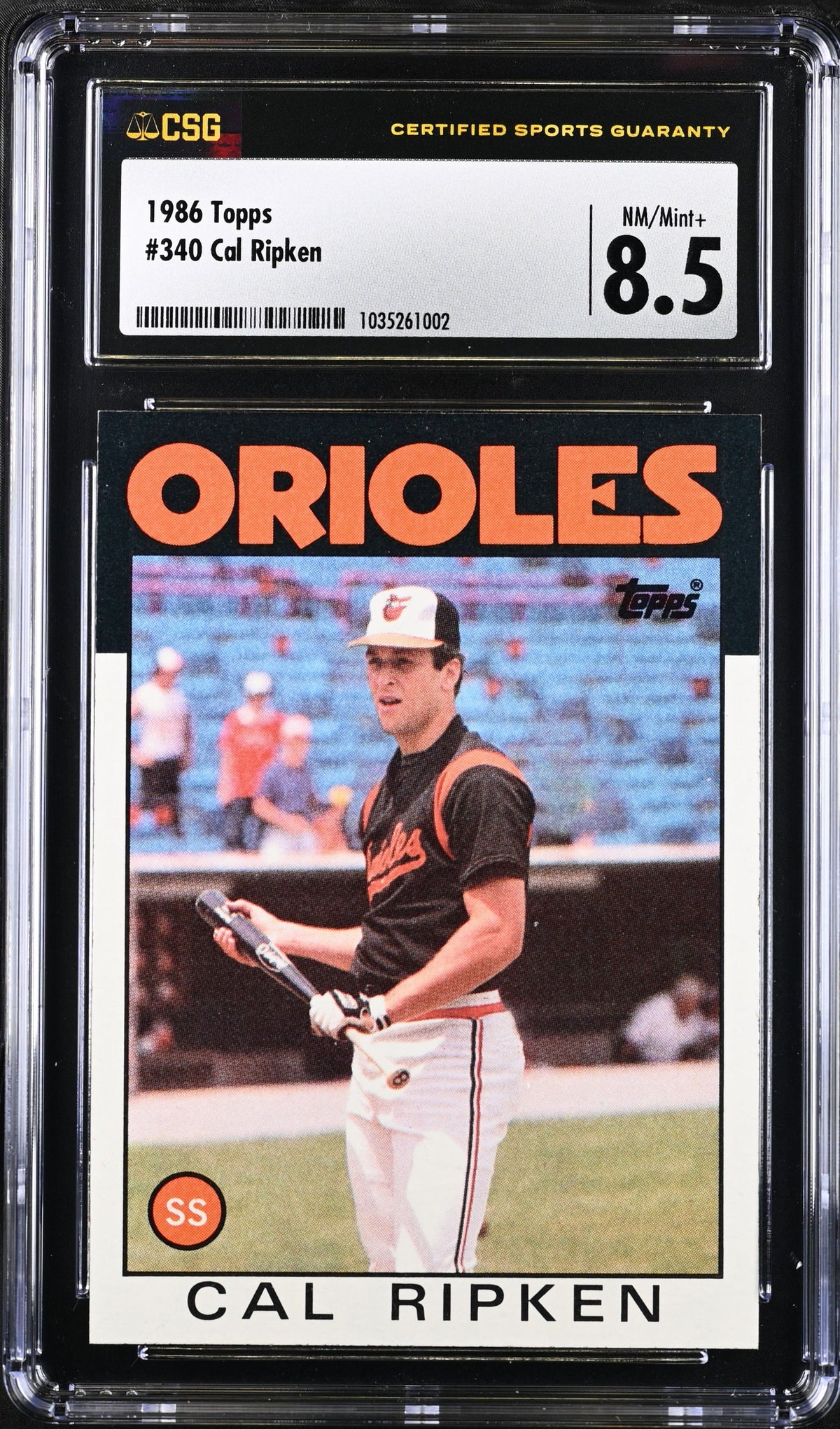 1986 Topps Cal Ripken CGC 8.5