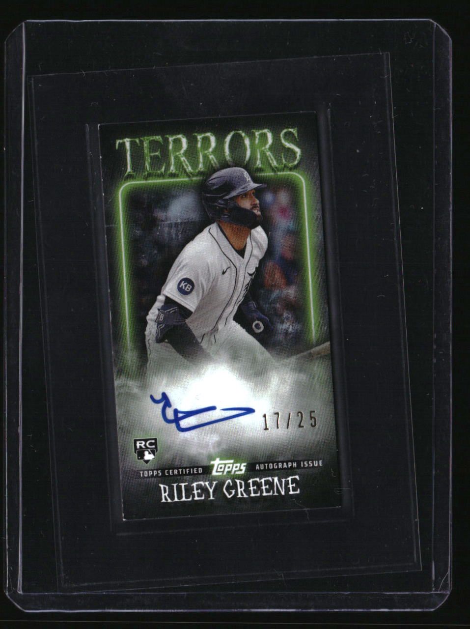 2023 Topps Rip Tear Card Terrors Mini Auto Riley Greene #/25 #TCTA-RG