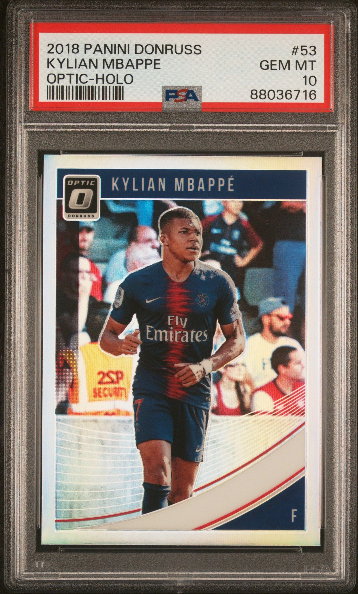 2018 Panini Donruss Kylian Mbappe Optic-Holo PSA 10