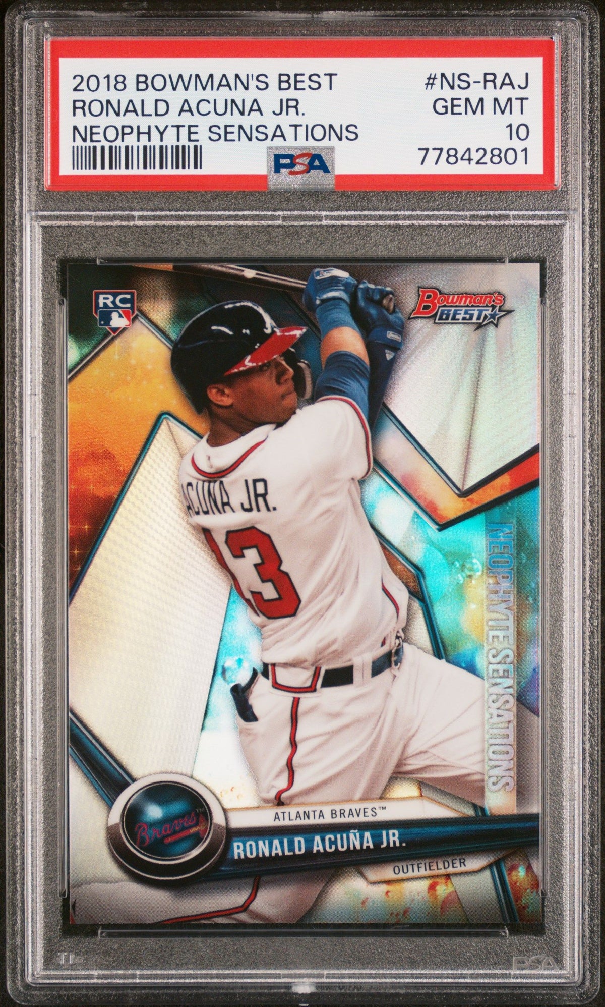 2018 Bowman Best Neophyte Sensations Ronald Acuna Jr. Neophyte Sensations PSA 10