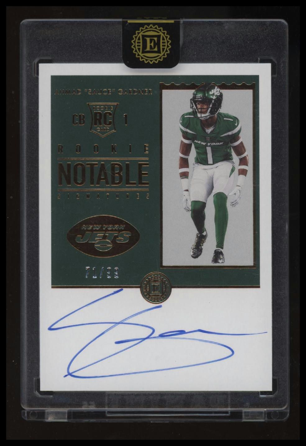 2022 Panini Encased Ahmad &quot;Sauce&quot; Gardner Rookie Notable Signatures #/99