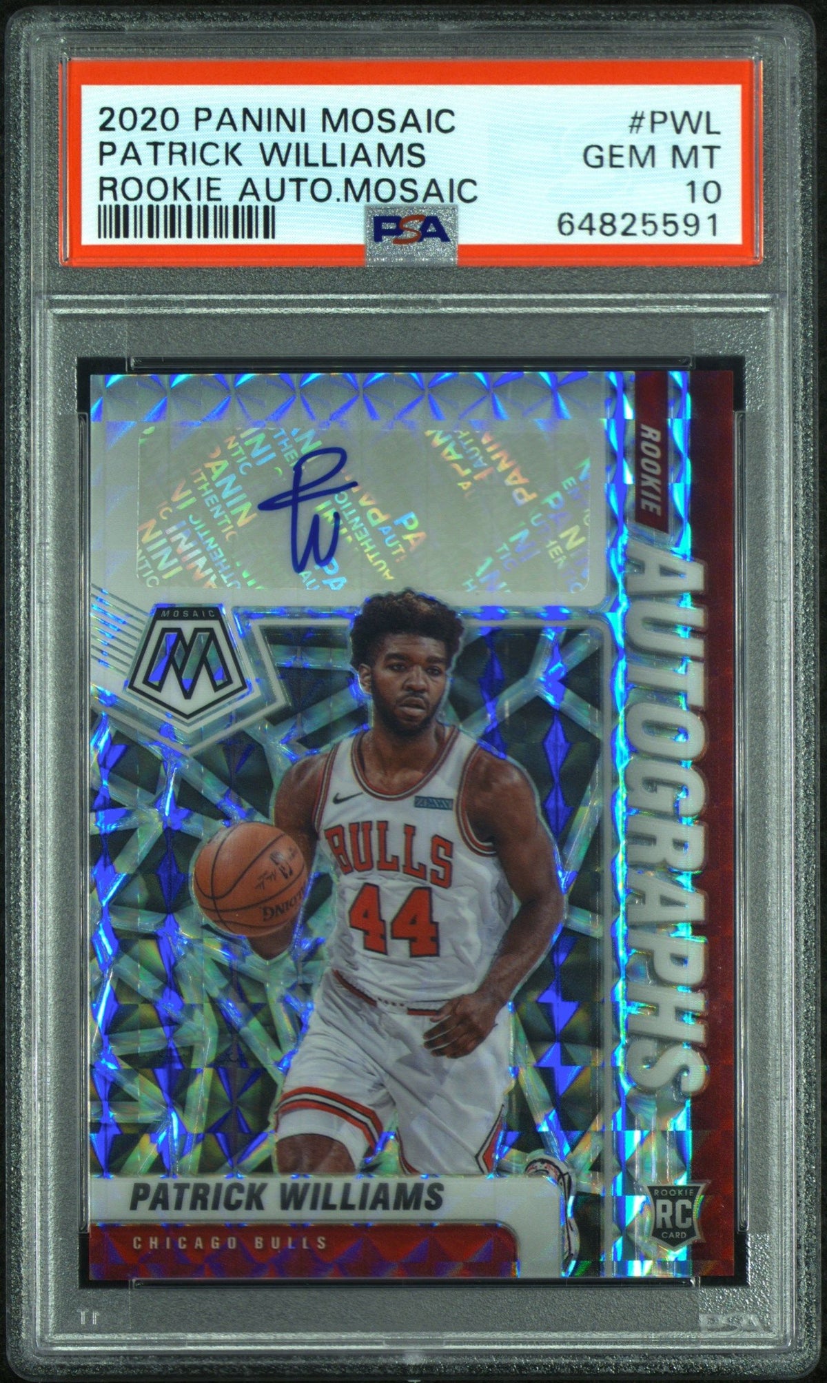 2020 Panini Mosaic Rookie Auto Mosaic Patrick Williams PSA 10