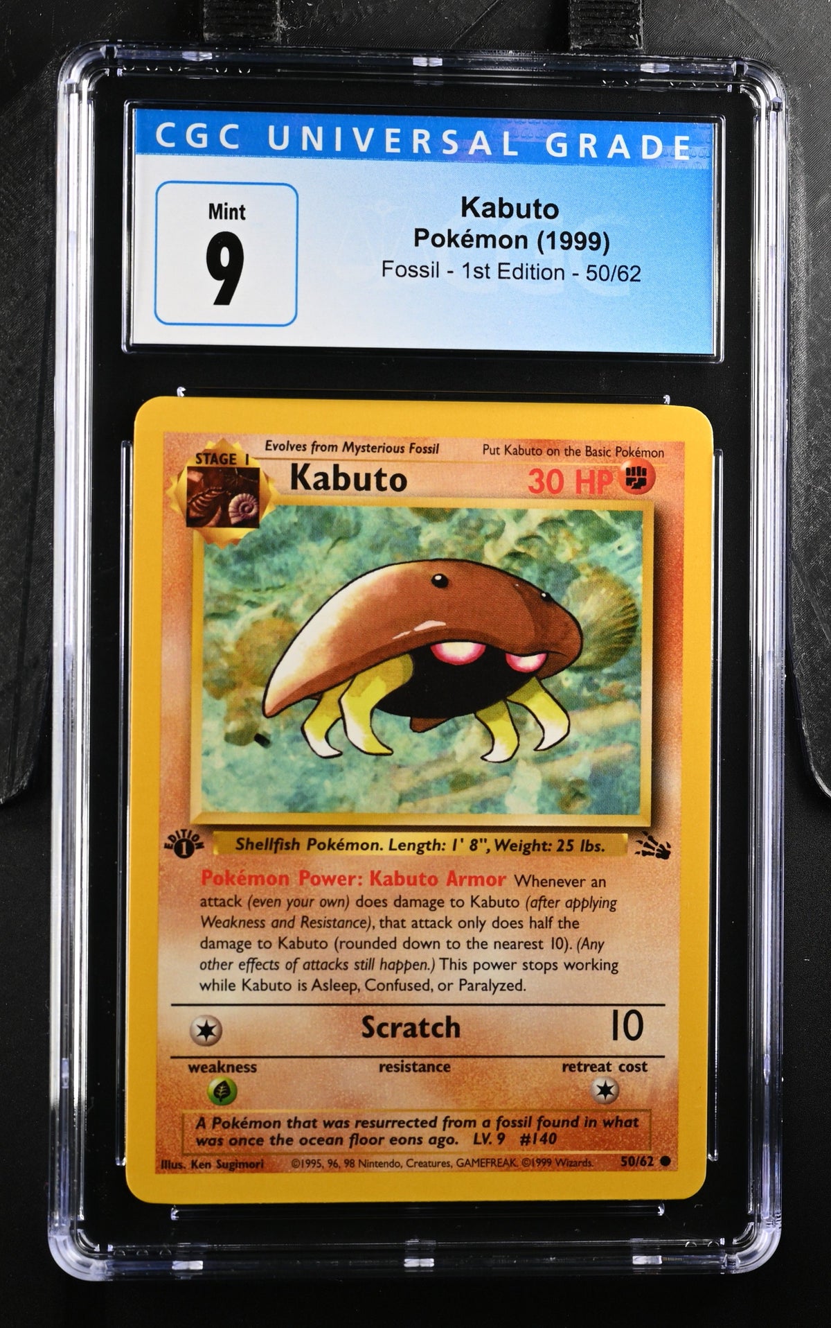 1999 Fossil - 1st Edition Kabuto CGC 9