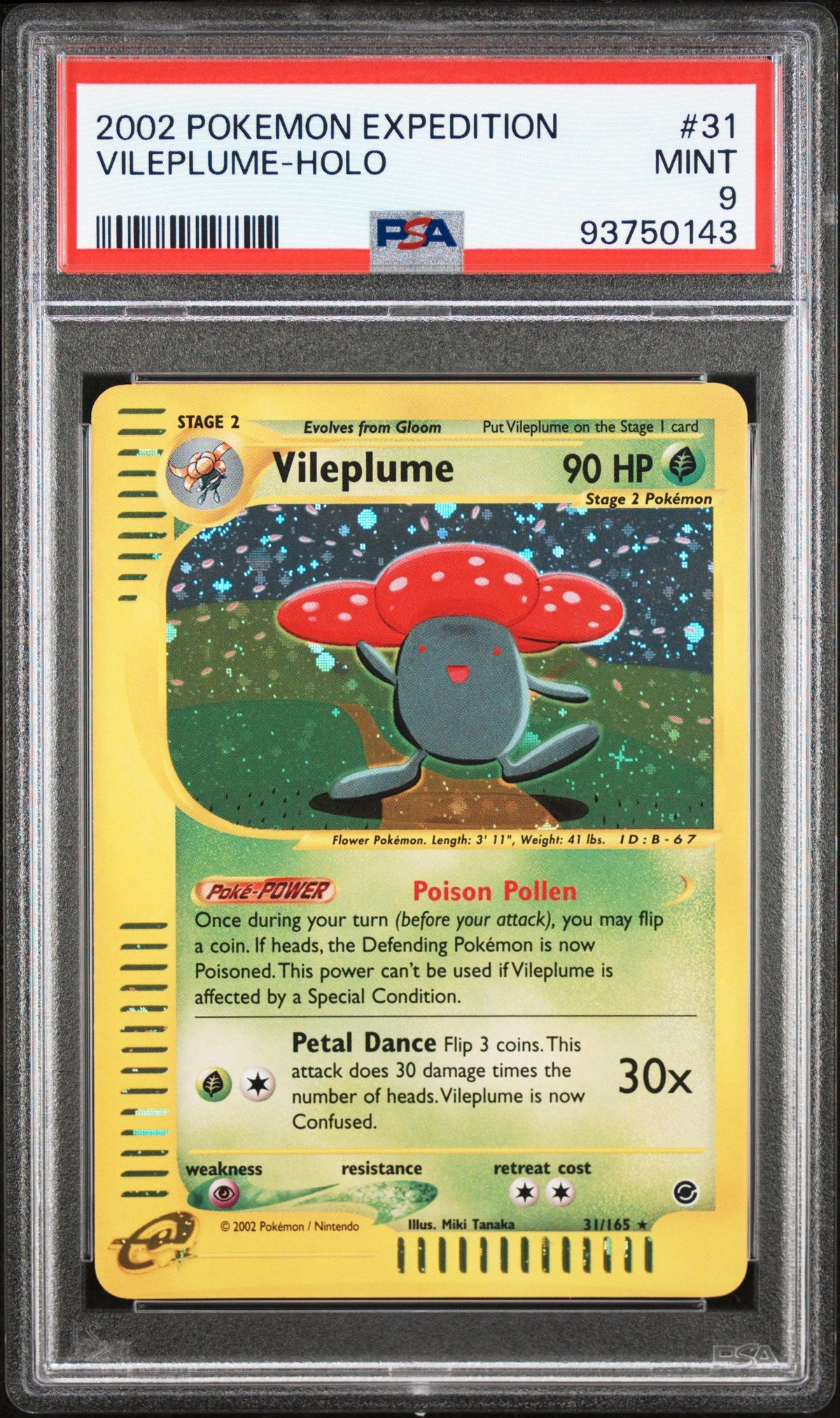 2002 Pokemon Expedition Vileplume-Holo PSA 9