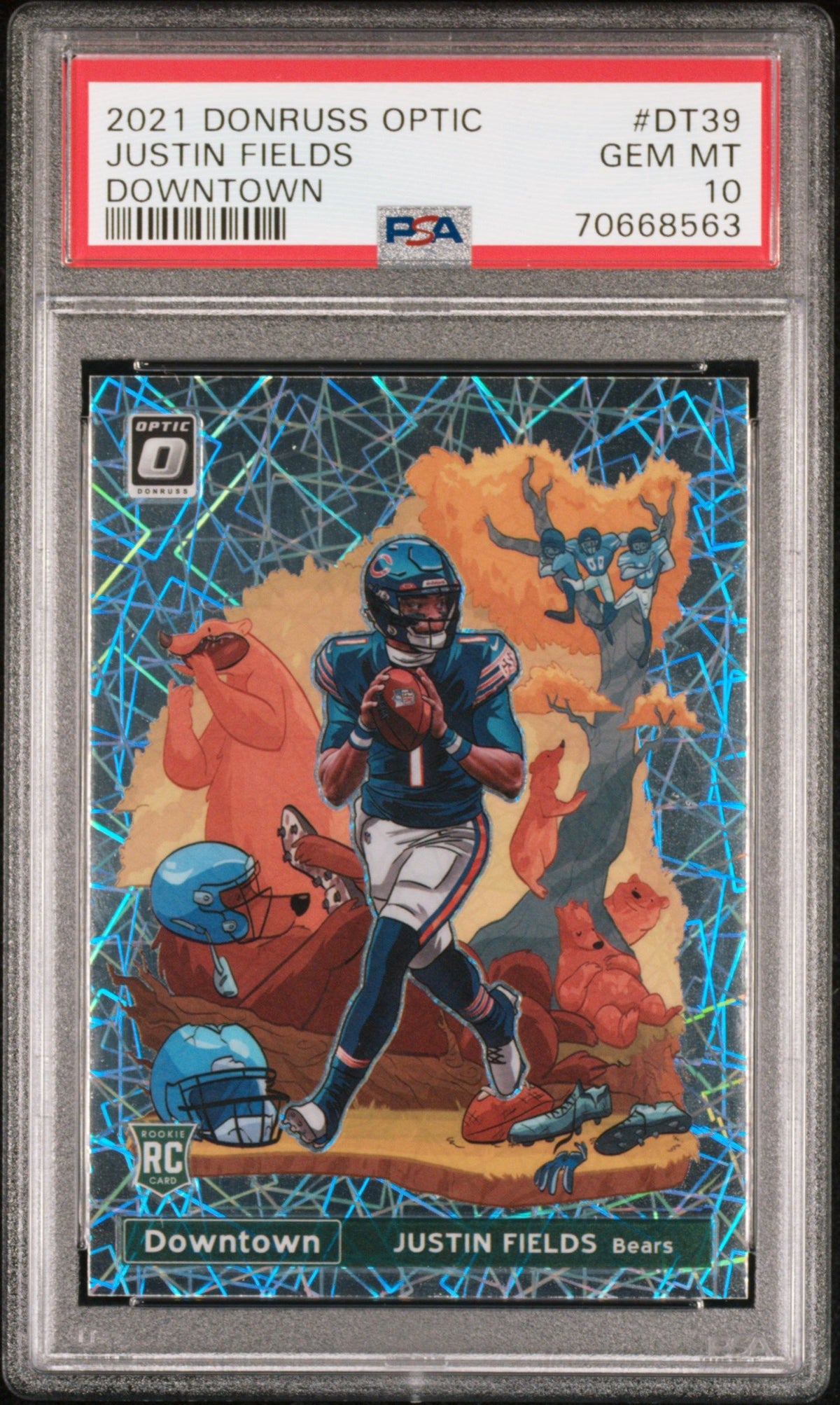 2021 Panini Donruss Optic Downtown Justin Fields Downtown PSA 10