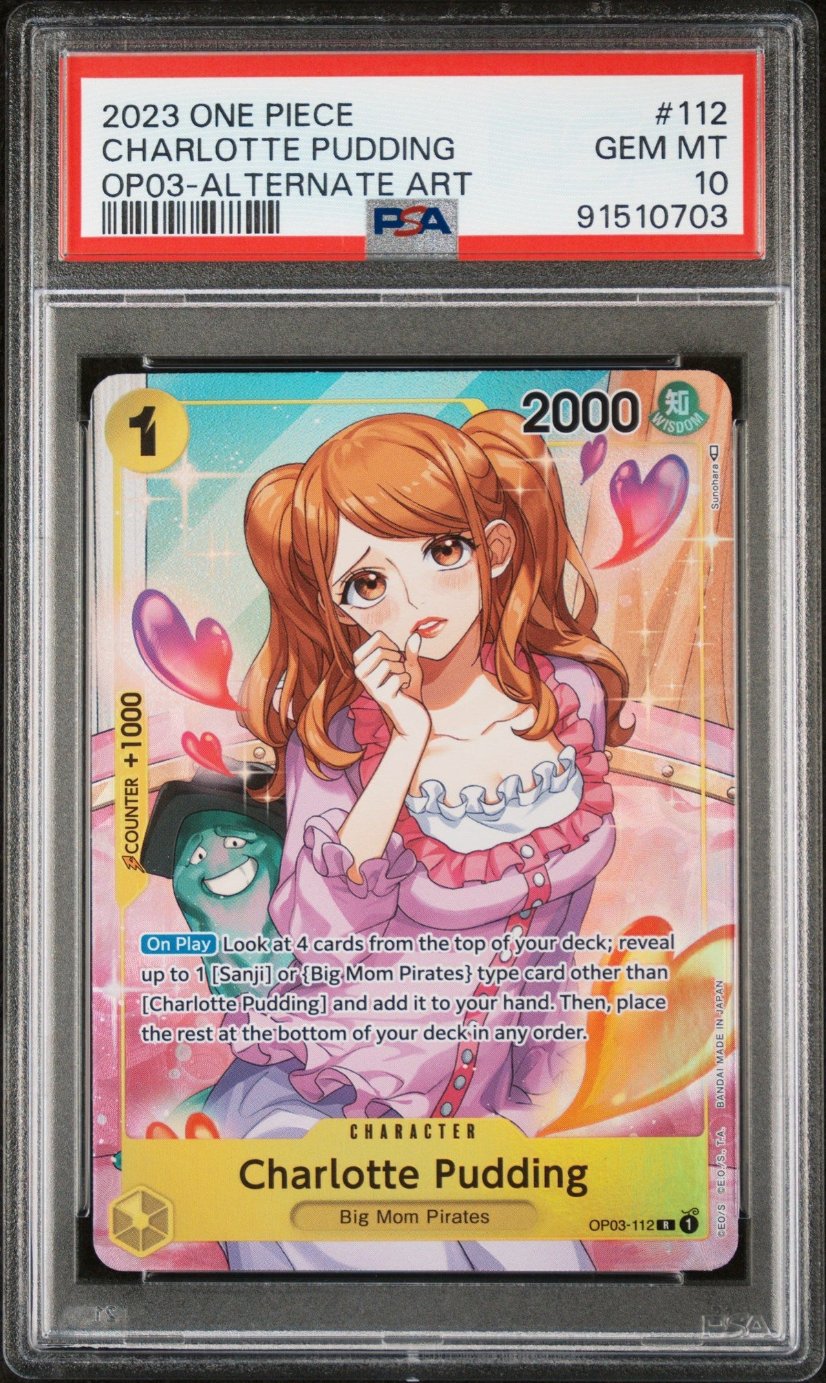 2023 One Piece Pillars Of Strength Charlotte Pudding Alt Art PSA 10 91510703