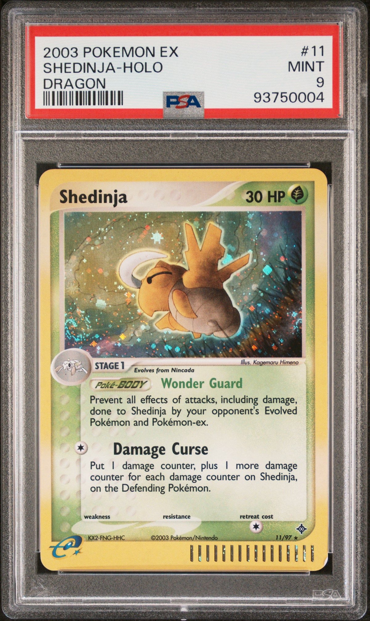 2003 Pokemon Ex Dragon Shedinja-Holo Dragon PSA 9