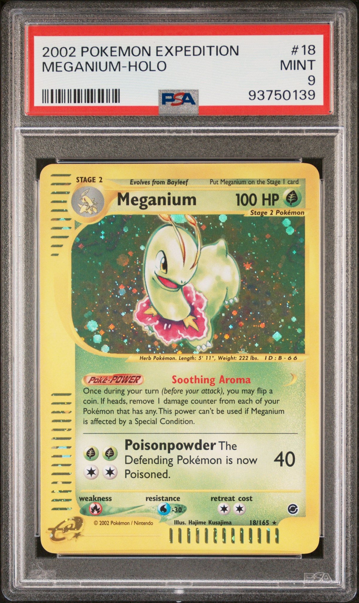 2002 Pokemon Expedition Meganium-Holo PSA 9