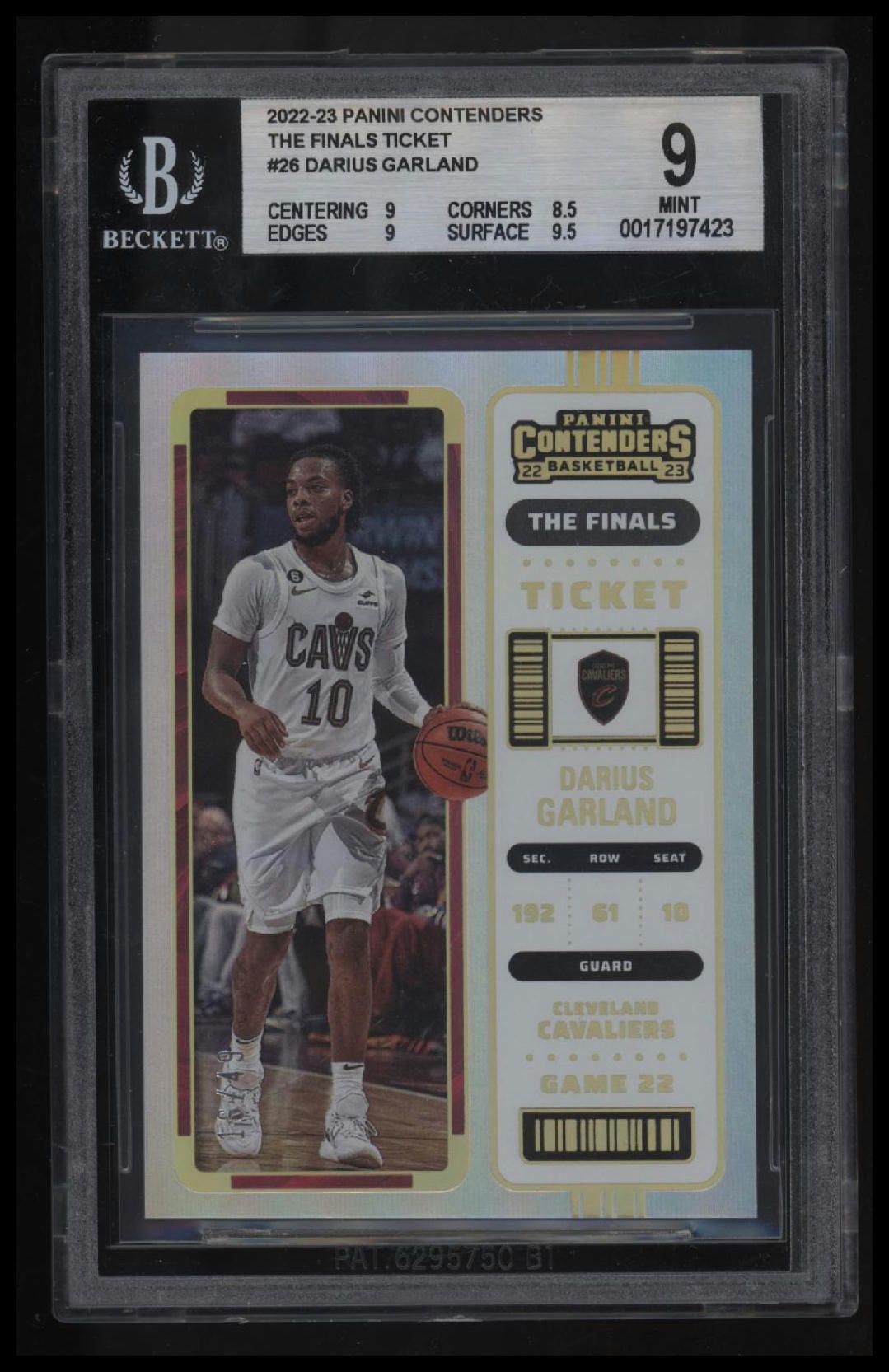 2022-23 Panini Contenders The Finals Ticket Darius Garland BGS 9.0