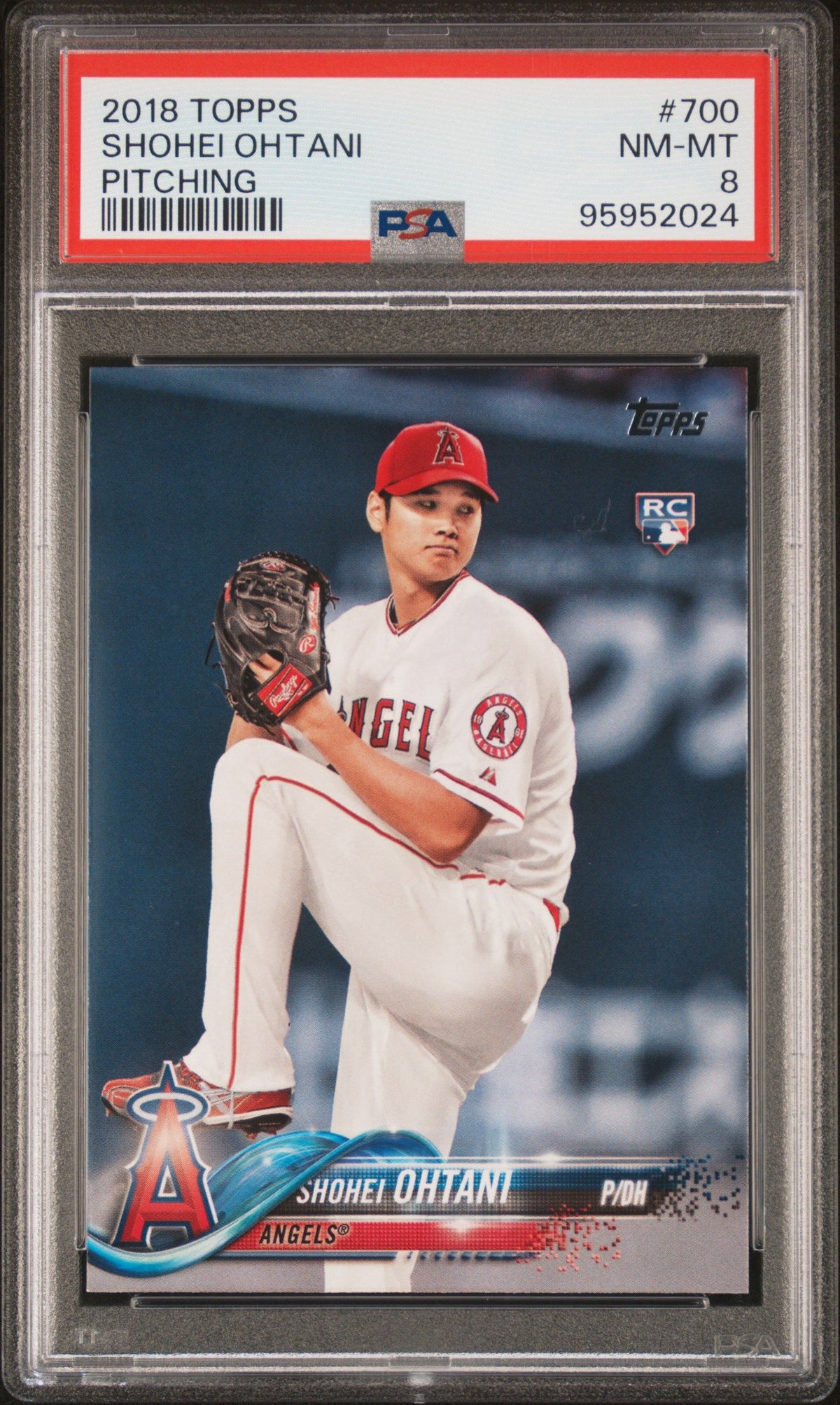 2018 Topps Shohei Ohtani Pitching PSA 8