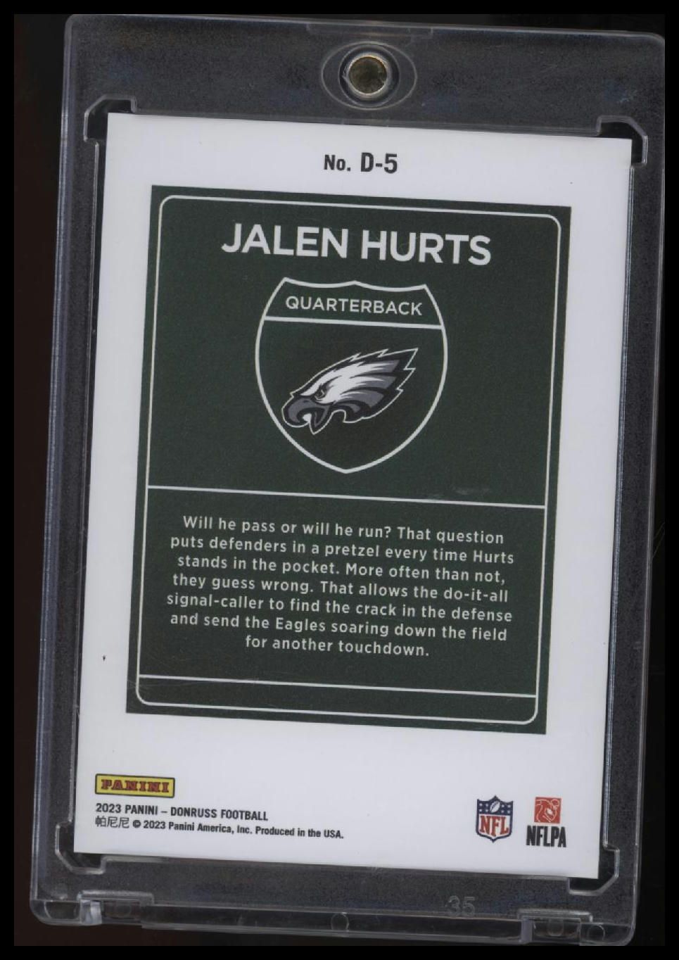 2023 Donruss Jalen Hurts Downtown! 10002052