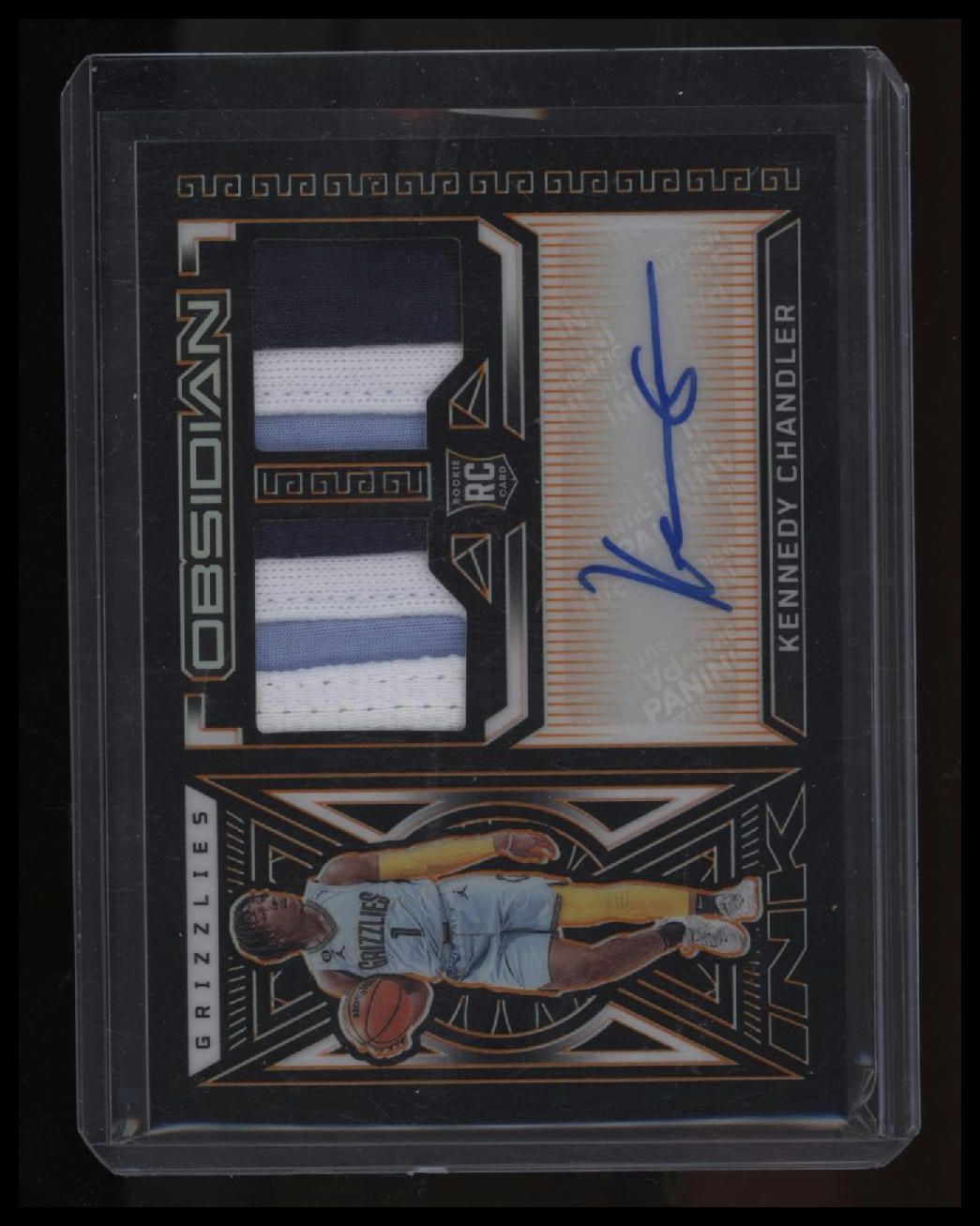 2022-23 Obsidian Kennedy Chandler Rookie Jersey Ink Electric Etch Orange #/35