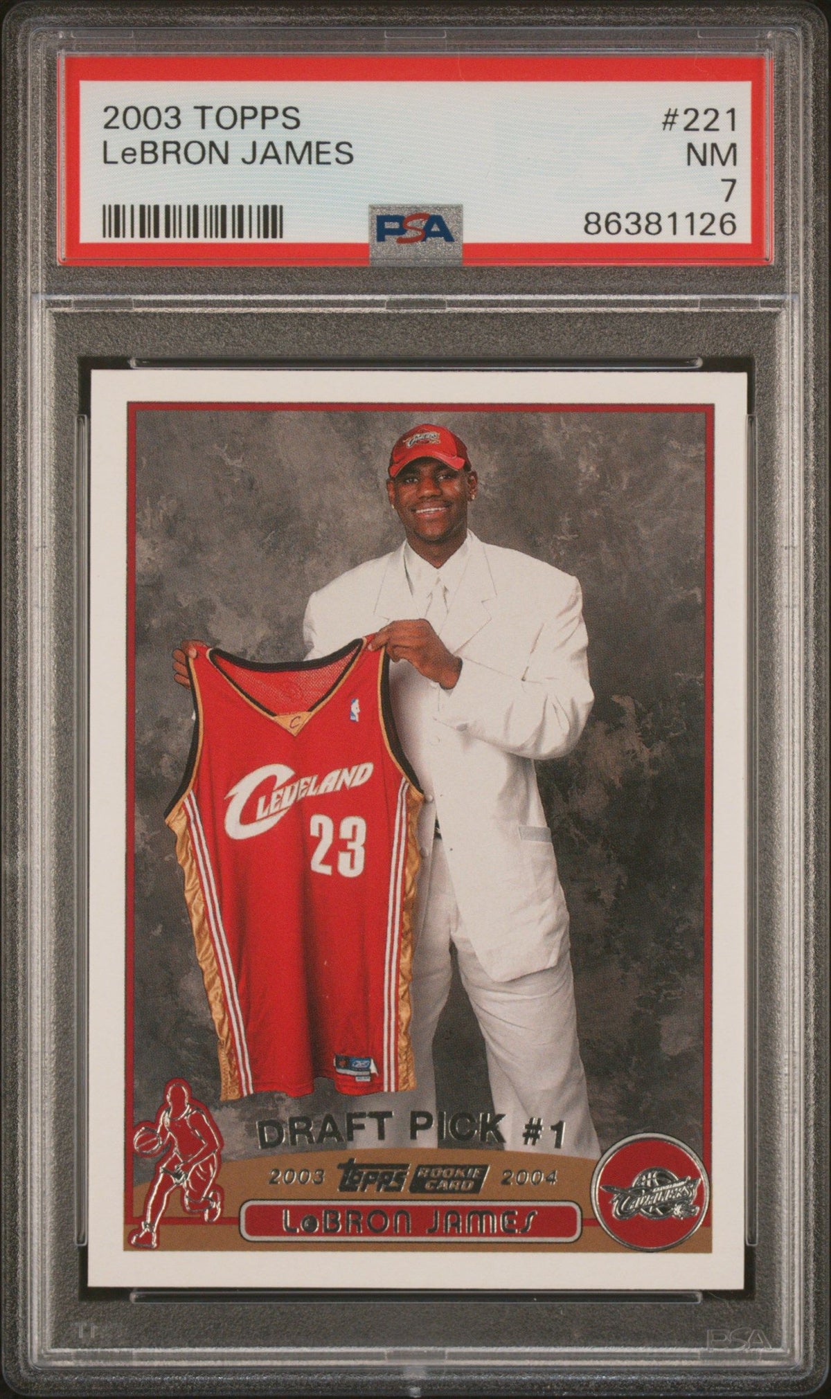 2003 Topps Lebron James PSA 7