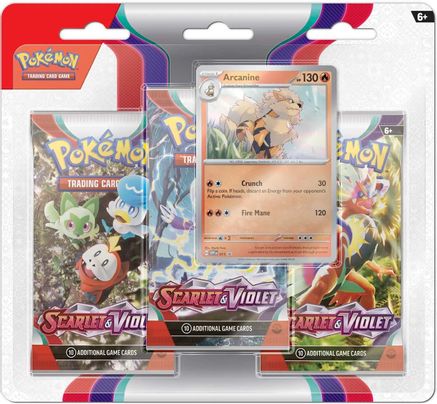 Scarlet and Violet 3 Pack Blister [Arcanine]