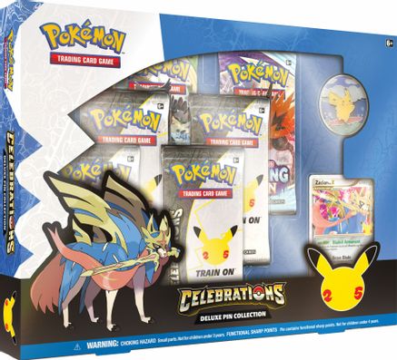 Pokemon TCG: Celebrations - Zacian Lv. X Deluxe Pin Collection Box