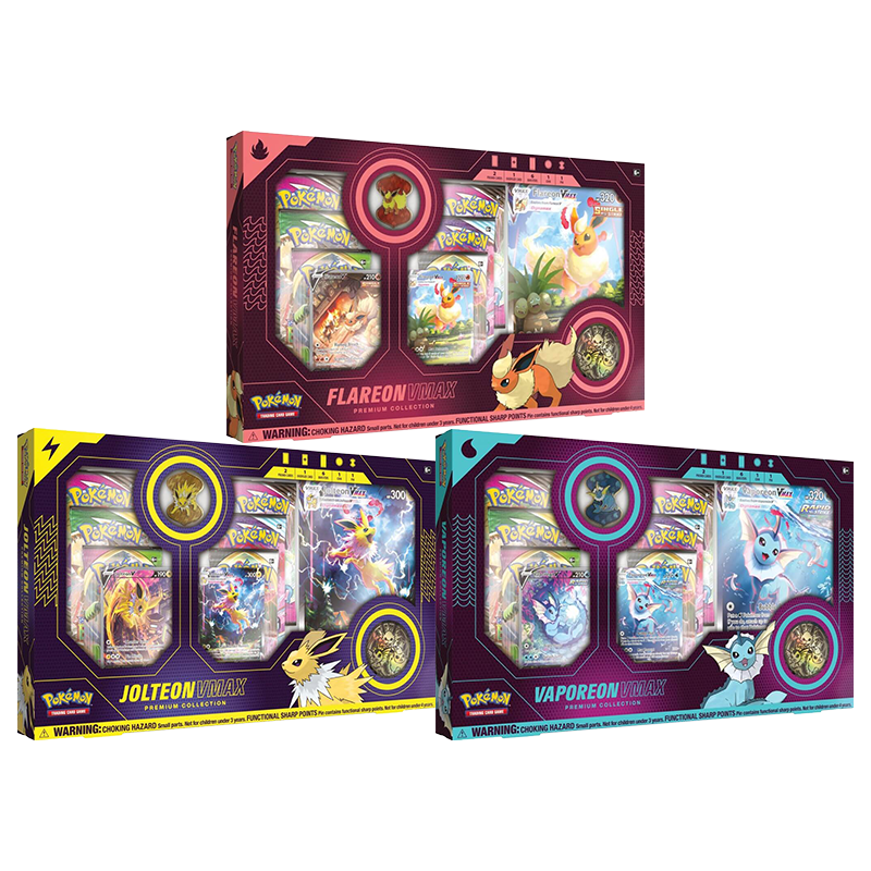 Pokemon TCG: Eevee Evolution VMAX Premium Collection [Set of 3]