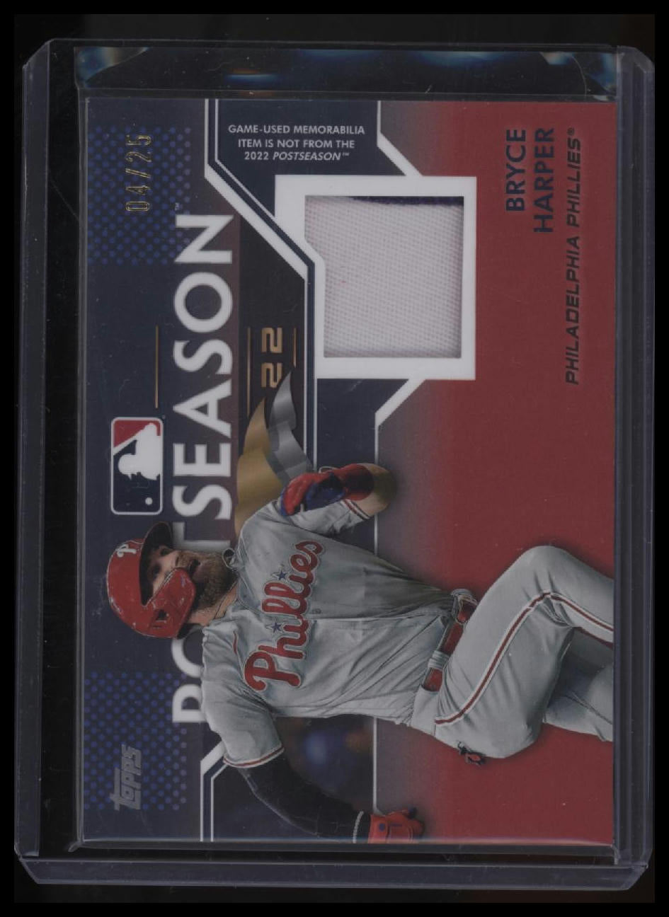 2023 Topps Bryce Harper Postseason Performance Relics Red #/25