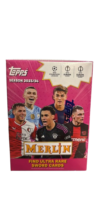 2023/24 Topps UEFA Club Competitions Merlin Chrome Soccer Blaster Box (PRE-ORDER)