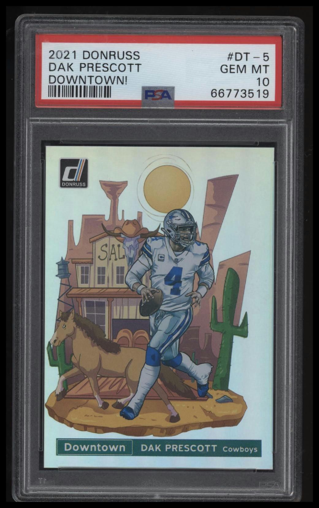 2021 Panini Donruss Downtown Dak Prescott Downtown! PSA 10