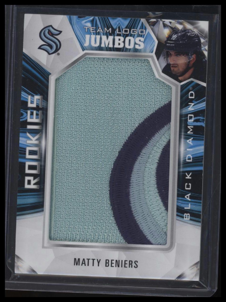 2022-23 Upper Deck Black Diamond Matty Beniers Rookie Team Logo Jumbo Patches