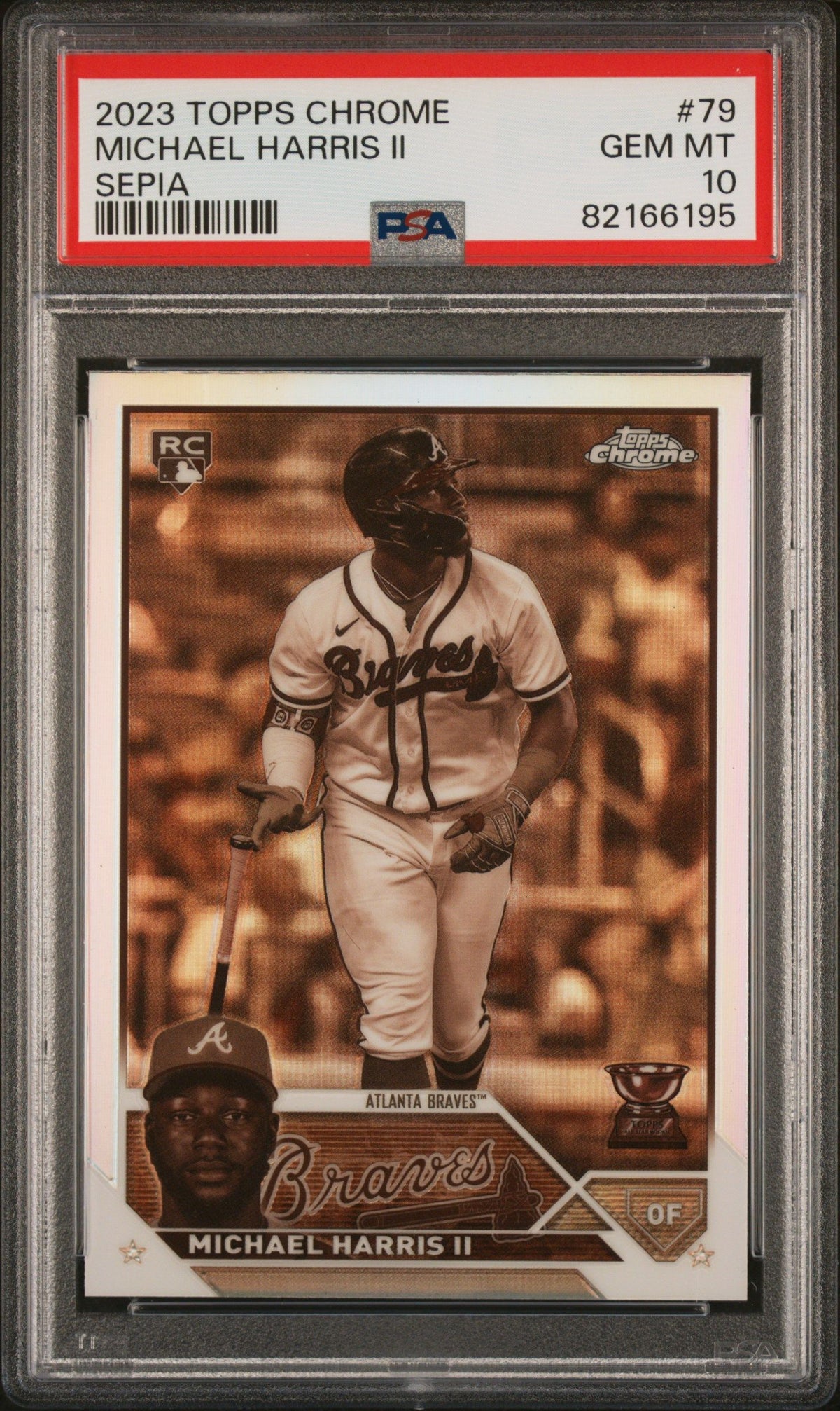 2023 Topps Chrome Michael Harris Ii Sepia Refractor PSA 10