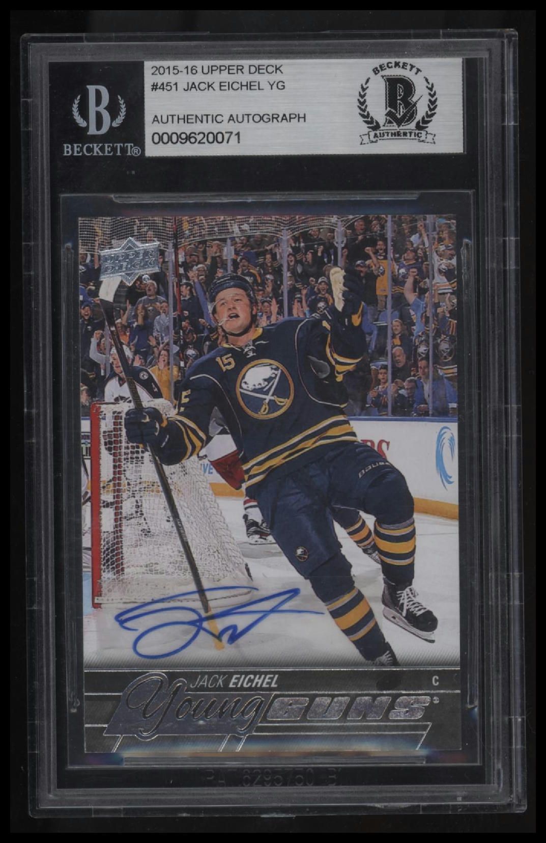 2015-16 Upper Deck Jack Eichel YG RC BGS 0.0