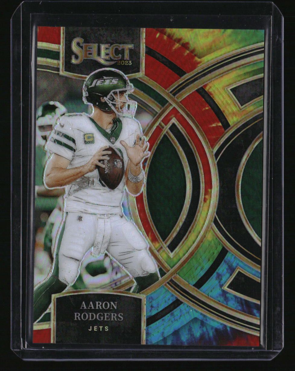 2023 Panini Select Aaron Rodgers Tie-Dye Prizms #/25