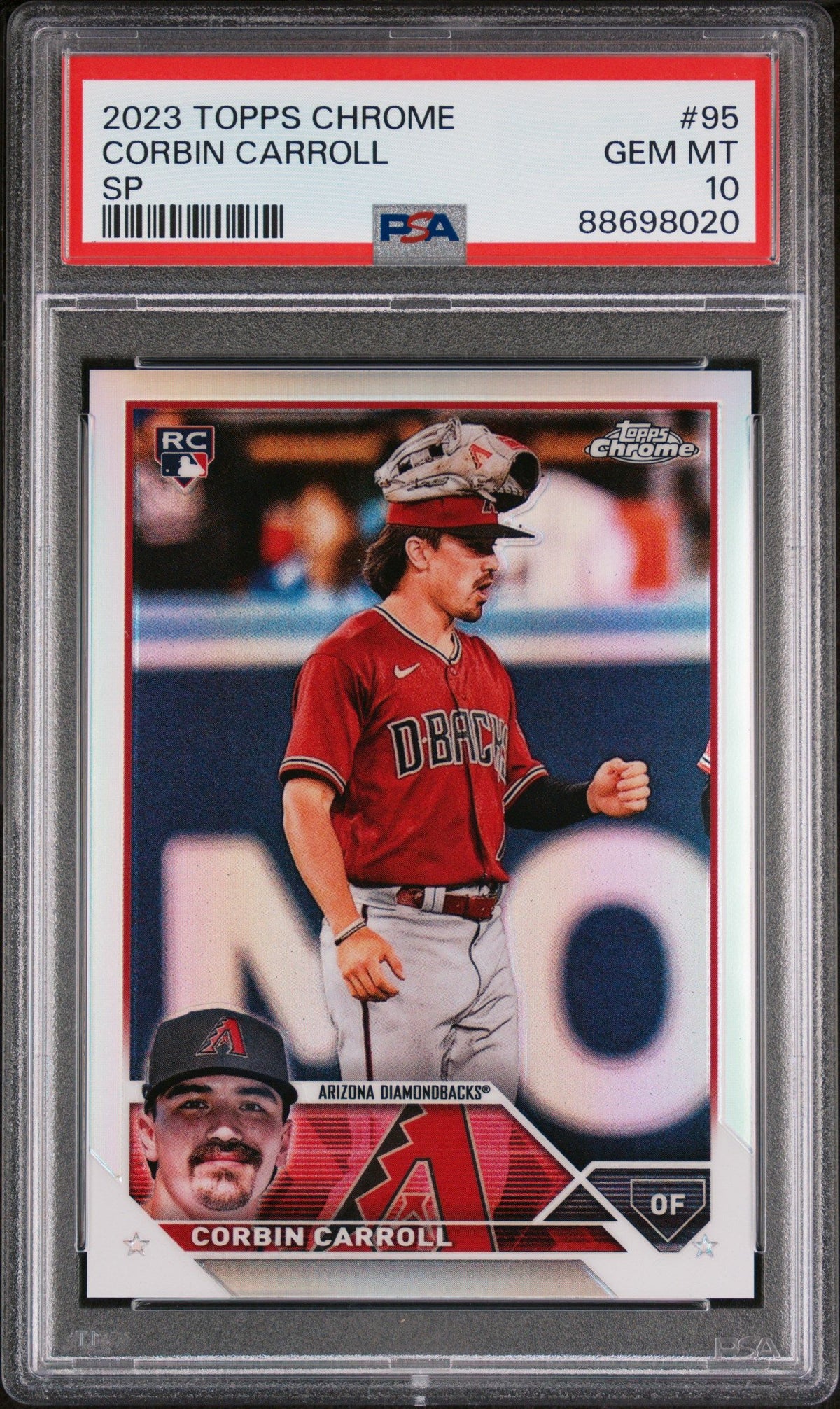 2023 Topps Chrome Corbin Carroll Sp PSA 10