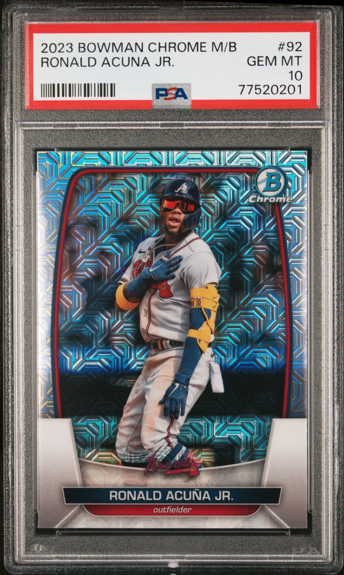 2023 Bowman Mega Box Chrome Ronald Acuna Jr. Chrome PSA 10