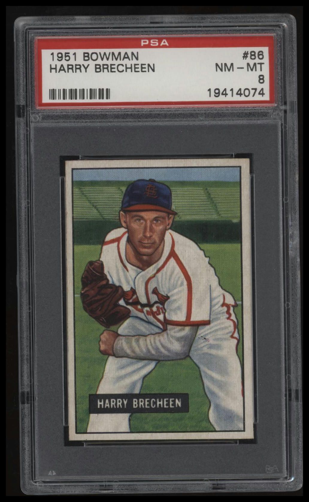 1951 Bowman #86 Harry Brecheen PSA 8