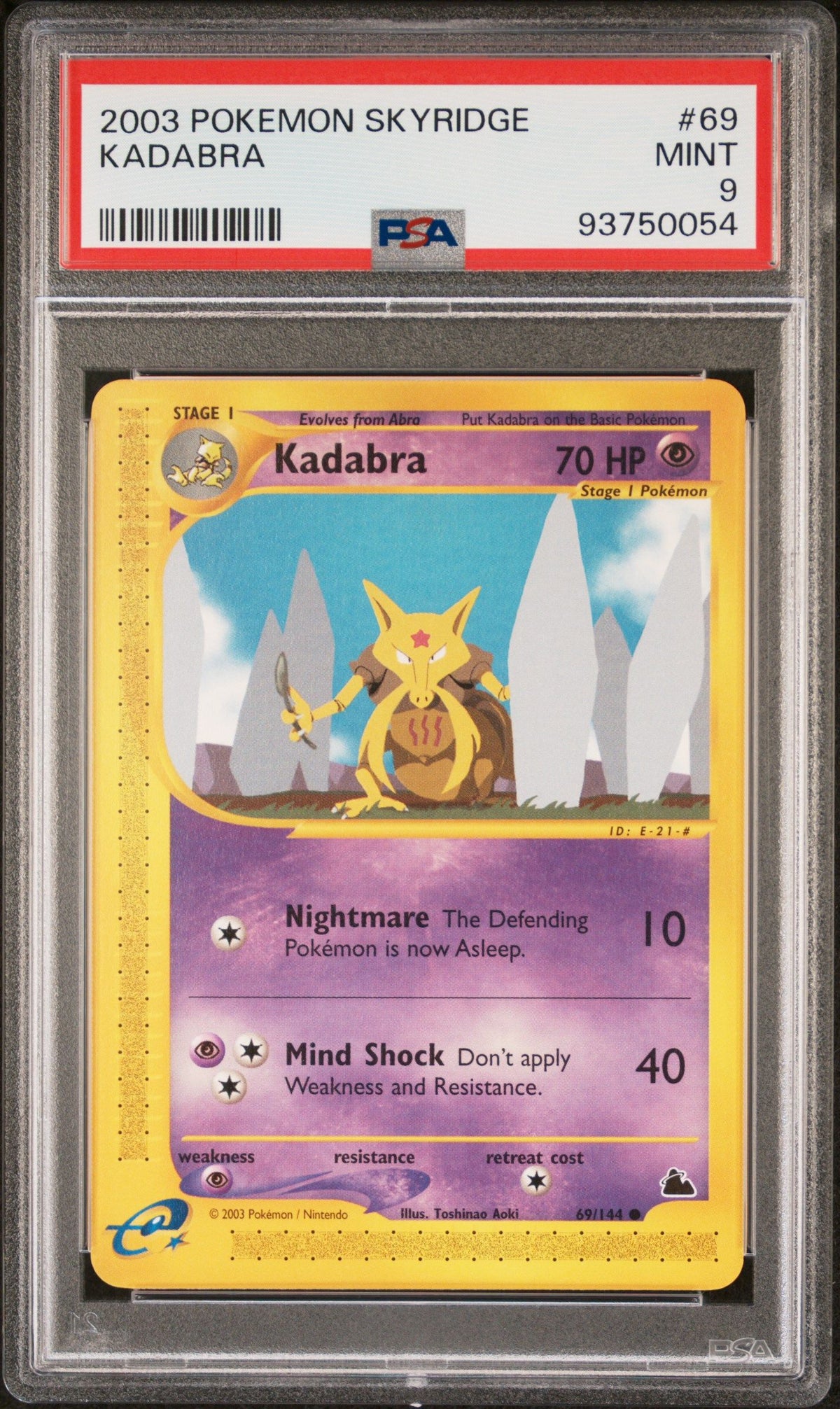 2003 Pokemon Skyridge Kadabra PSA 9