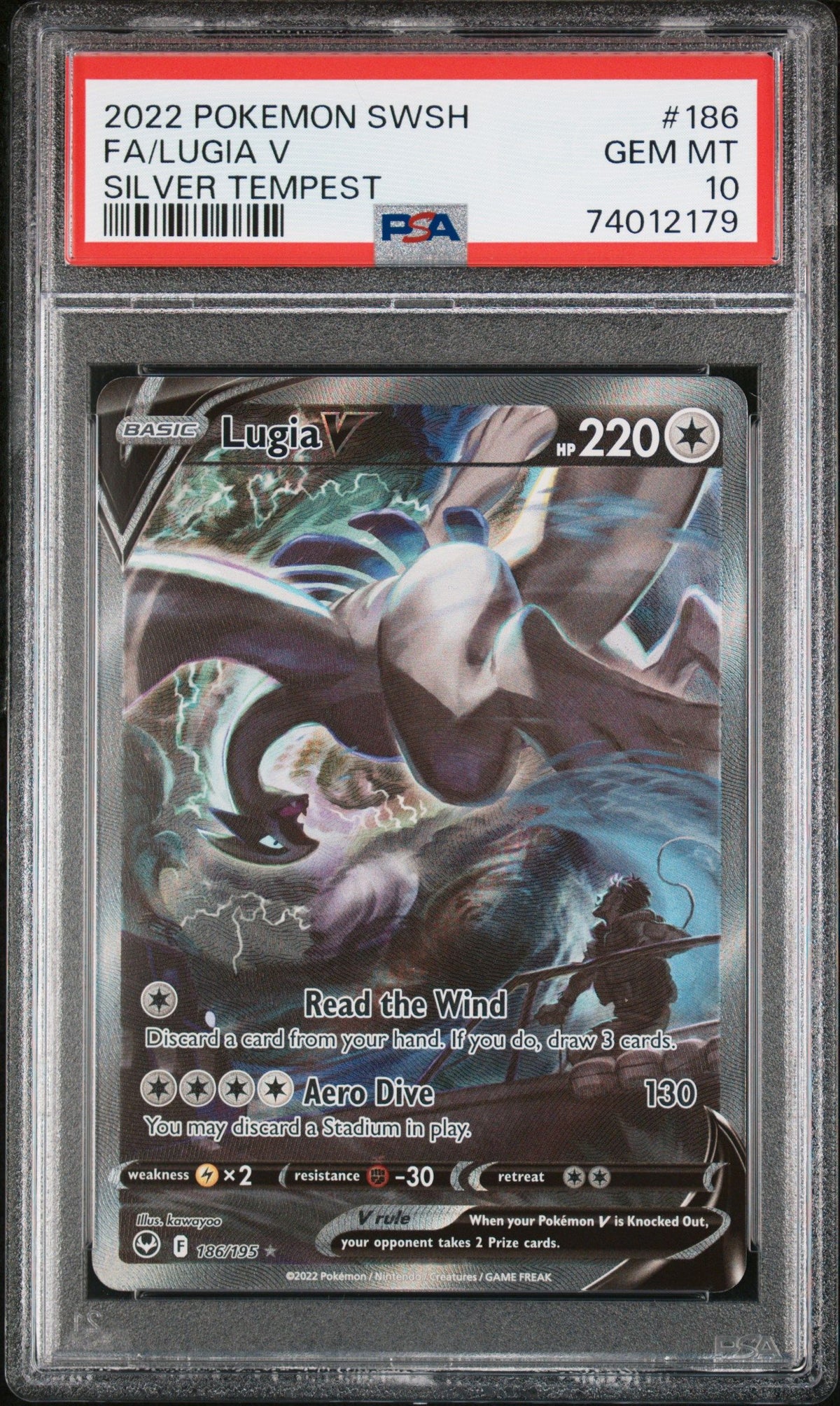 2022 Pokemon Sword &amp; Shield Silver Tempest Fa/Lugia V Silver Tempest PSA 10