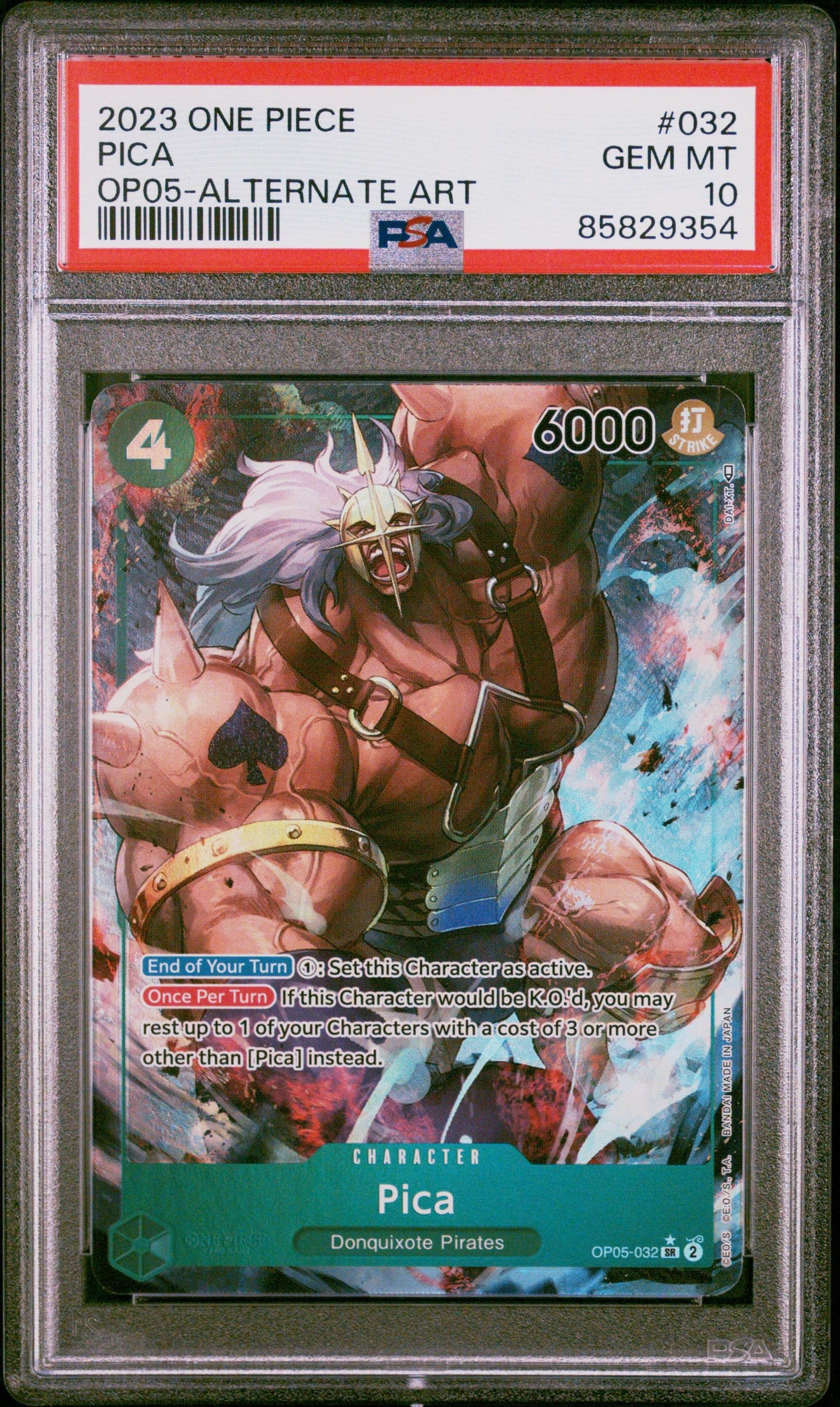 2023 One Piece Awakening Of The New Era Pica Op05-Alternate Art PSA 10