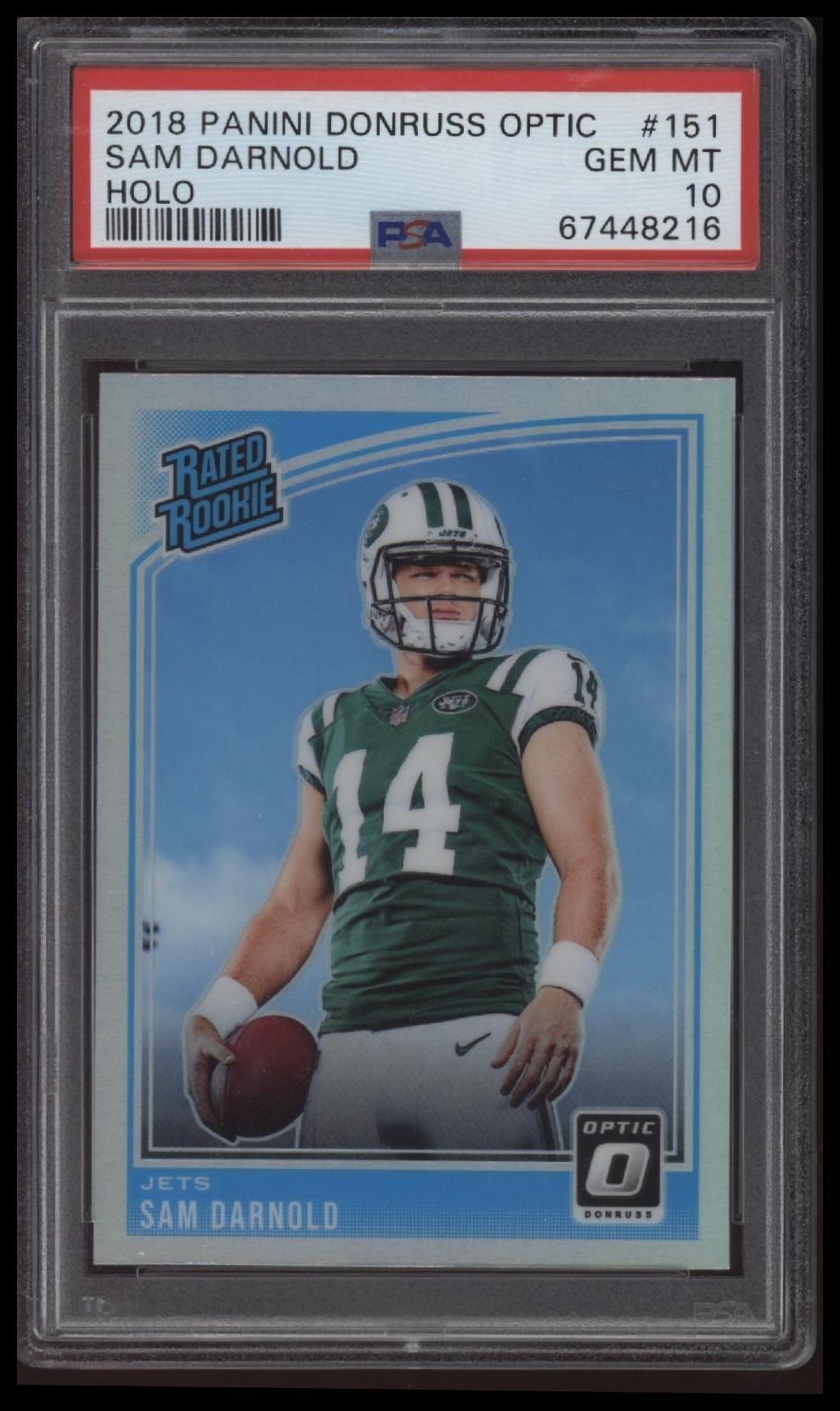 2018 Panini Donruss Optic Sam Darnold Holo PSA 10