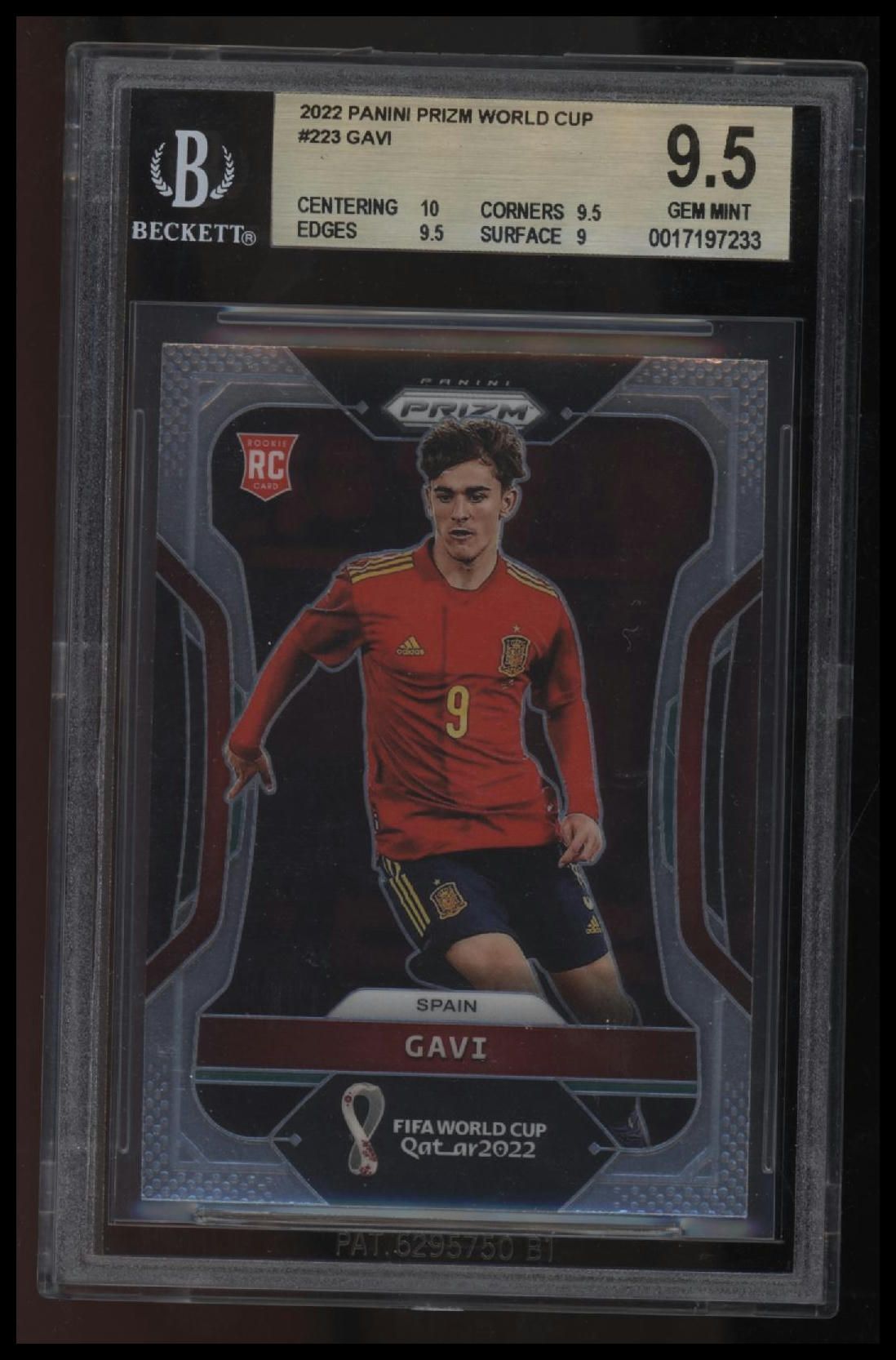 2022 Panini Prizm World Cup Gavi BGS 9.5