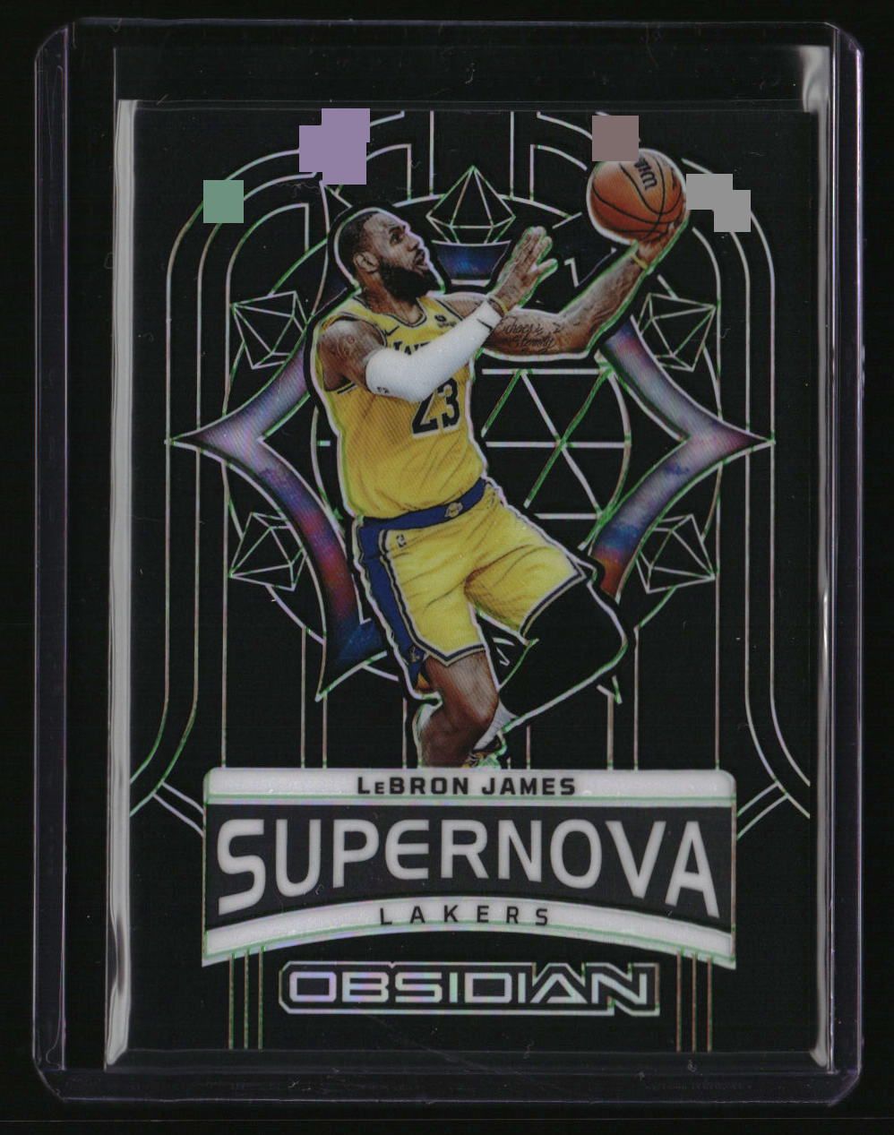 2023-24 Panini Obsidian LeBron James Supernova Electric Etch Green #/25