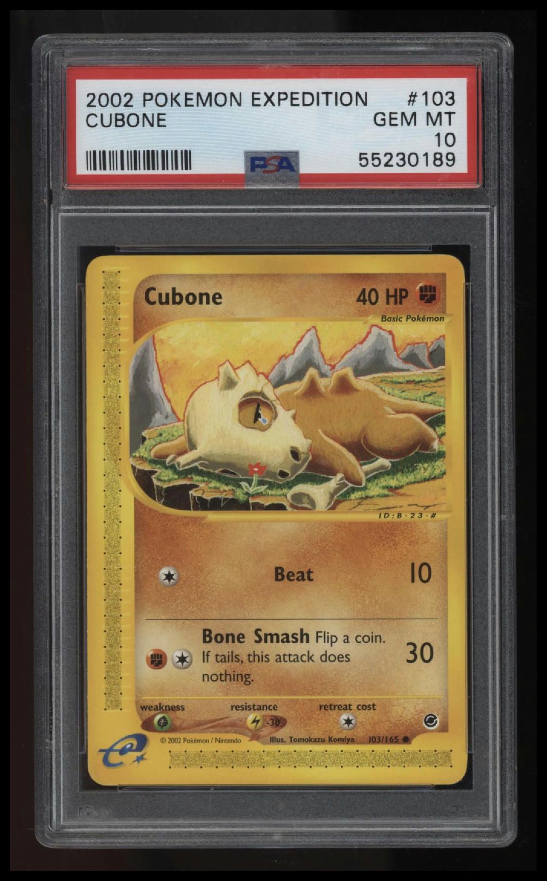 2002 Pokemon Expedition Cubone PSA 10