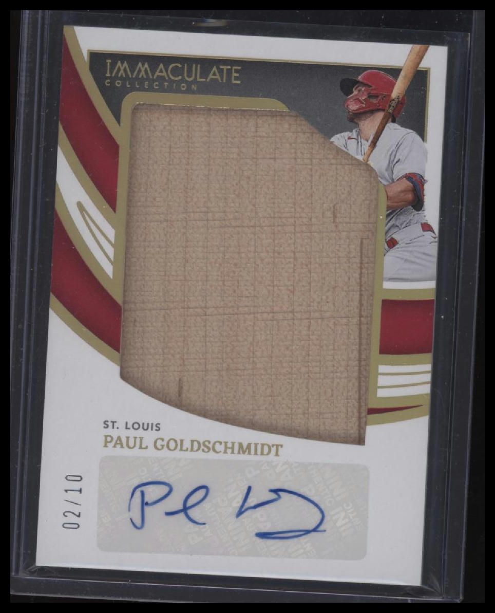 2022 Panini Immaculate Paul Goldschmidt Jumbo Bat Signatures Gold #/10