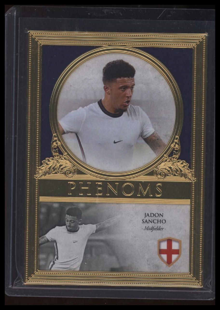 2021-22 Futera Unique World Football Jadon Sancho Phenoms 24KT Gold Framed #/9