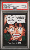 2023 One Piece 1st Anniversary Don!! Card 1st Anniversary-Luffy PSA 10