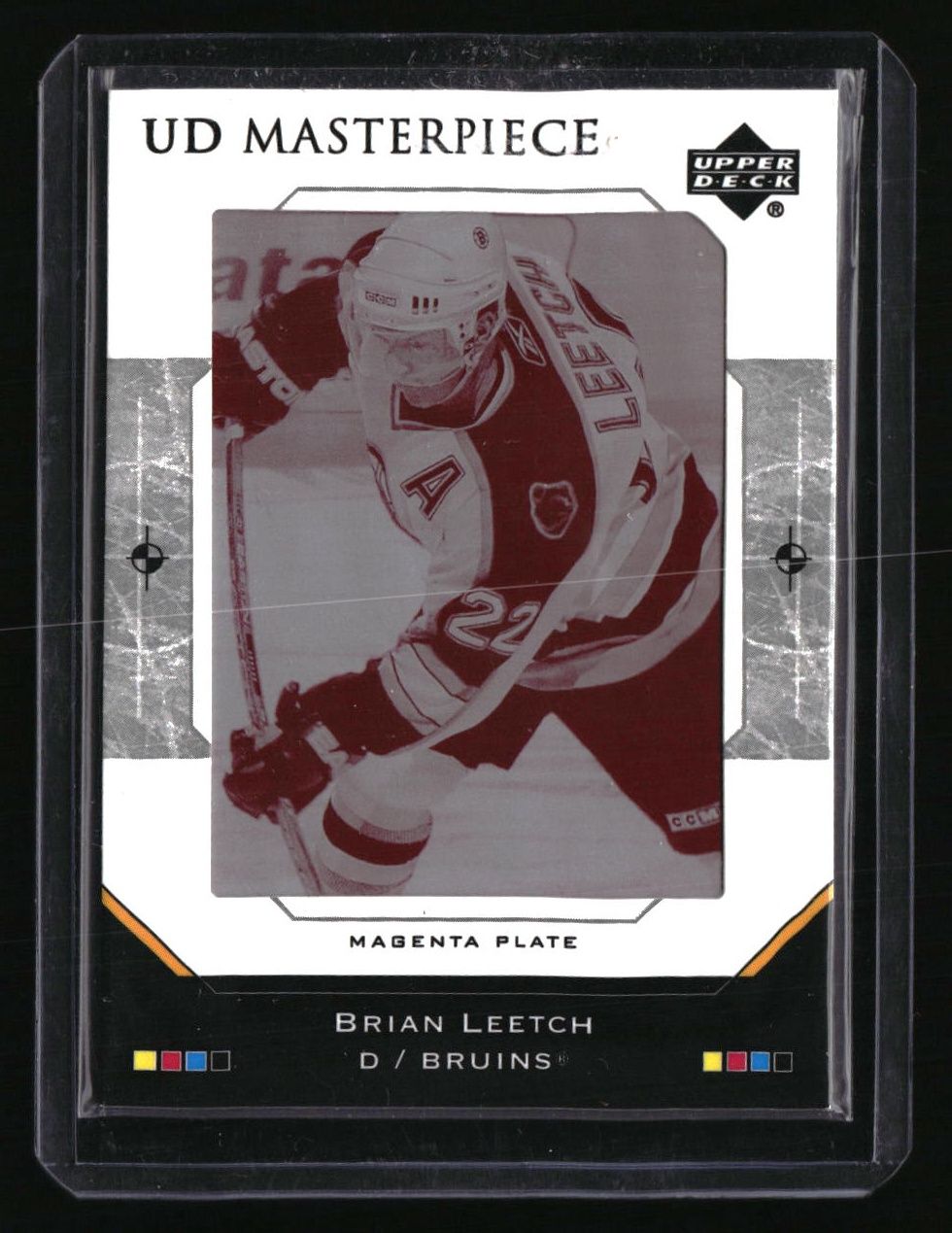 2005-06 Upper Deck Brian Leetch UD Masterpiece Printing Plates Magenta #/1