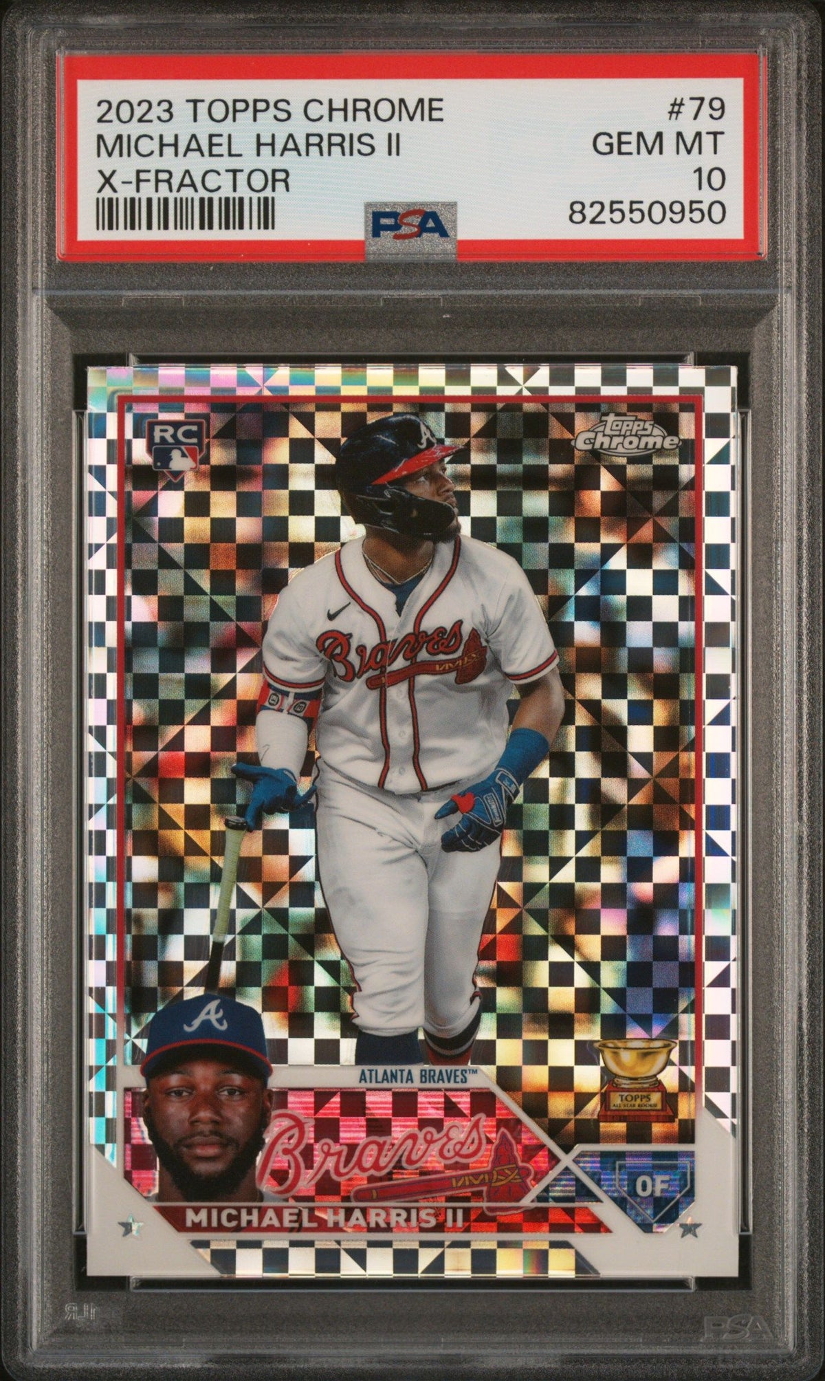 2023 Topps Chrome Michael Harris Ii X-Fractor PSA 10