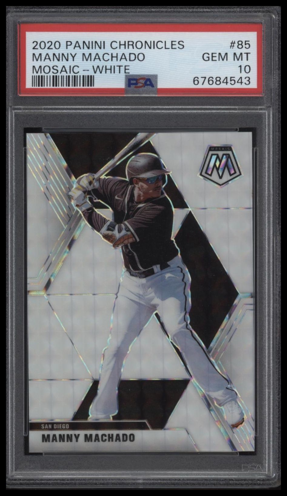 2020 Panini Chronicles Mosaic #85 Manny Machado Mosaic-White PSA 10