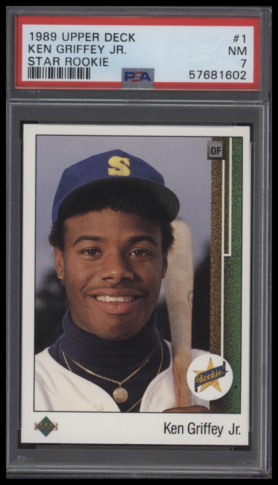 1989 Upper Deck #1 Ken Griffey Jr. Star Rookie PSA 7