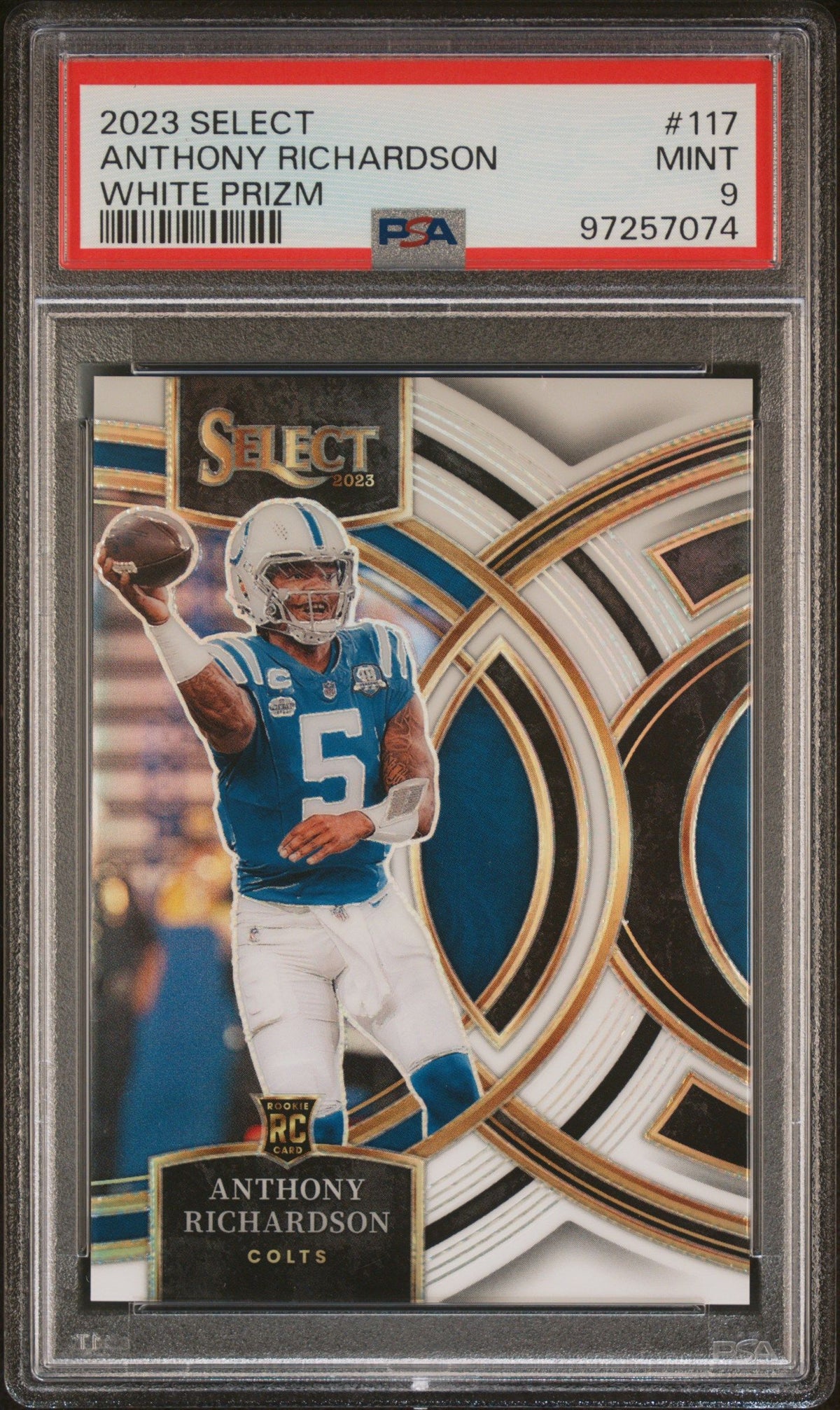 2023 Panini Select Anthony Richardson White Prizm PSA 9