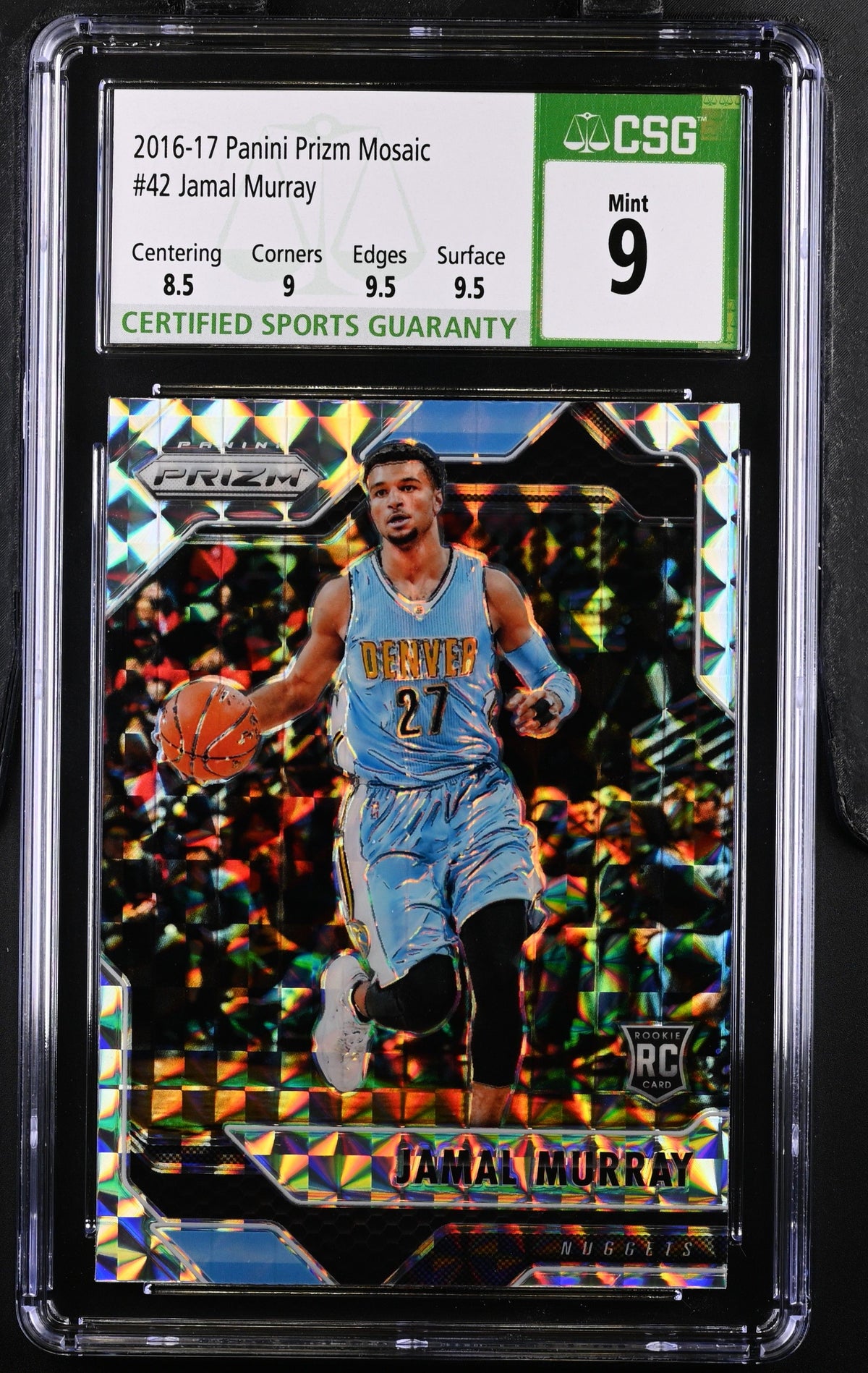 2016 Prizm Mosaic #42 Jamal Murray CGC 9